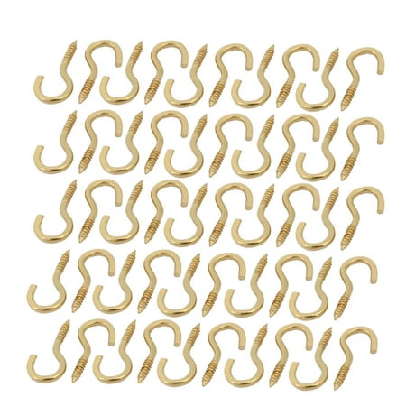 Unique Bargains 2.6mm Dia Thread 26mm Length Iron Brass Plated Self-Tapping Screw Hook 50pcs
Unique Bargains 2.6mm Dia Thread 26mm Length Iron Brass Plated Self-Tapping Screw Hook 50pcs