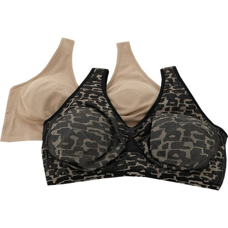 Rhonda Shear 2Pc Seamless Ahh Leisure Bra Women s 775-372