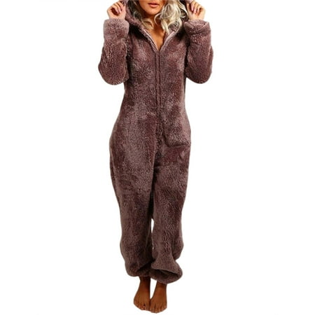 Ma&Baby Women Winter Casual Long-Sleeve Warm Bear Plush Romper Pajamas Zipper High Neck Hat Homewear Sleepwear
Ma&Baby Women Winter Casual Long-Sleeve Warm Bear Plush Romper Pajamas Zipper High Neck Hat Homewear Sleepwear
