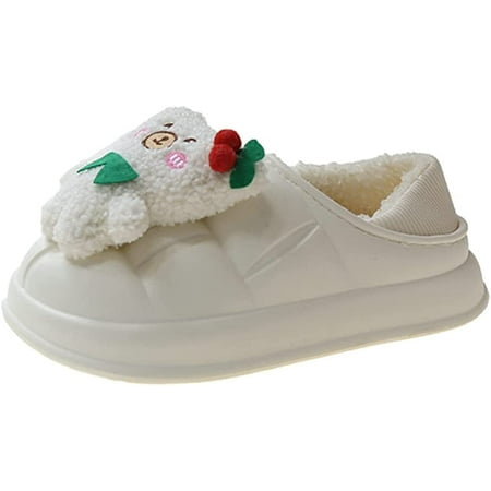 CoCopeaunt Cute Fuzzy Bear Slippers for Women Lovely Fluffy Fur Plush Cozy Soft House Shoes Indoor Anti-skid Heel Cover Slippers
CoCopeaunt Cute Fuzzy Bear Slippers for Women Lovely Fluffy Fur Plush Cozy Soft House Shoes Indoor Anti-skid Heel Cover Slippers