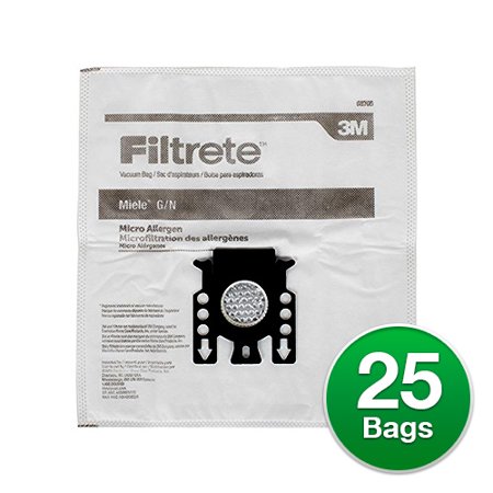 Filtrete Vacuum Bag for Miele 68705/ Fit S400iS456i, S600S658, S800S858 (5 Pk)