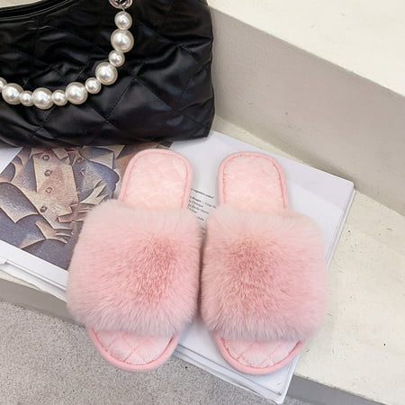 FACI Women s Plush Faux Fur Memory Foam Comfort Flat Spa Slippers Comfort Open Toe Slip On Home Shoe Sandals pink 38-39
FACI Women s Plush Faux Fur Memory Foam Comfort Flat Spa Slippers Comfort Open Toe Slip On Home Shoe Sandals pink 38-39