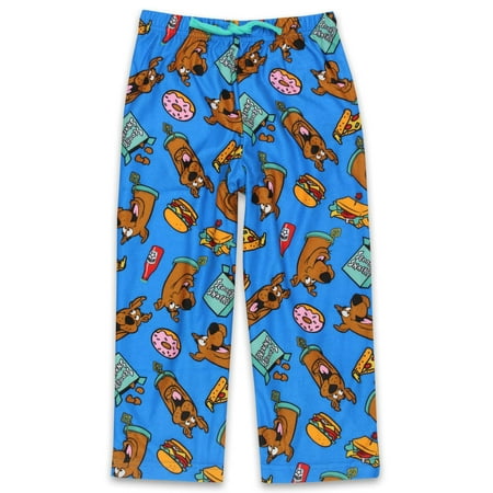 Scooby-Doo Scooby Snacks Kids Flannel Lounge Pajama Pants (Blue 8)