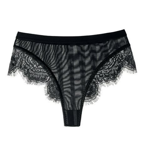 RPVAT Women High Waisted Thong Underwear Women Sexy Eyelash Lace See Through Floral Panties
RPVAT Women High Waisted Thong Underwear Women Sexy Eyelash Lace See Through Floral Panties