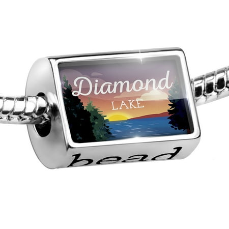 Bead Lake retro design Diamond Lake Charm Fits All European Bracelets