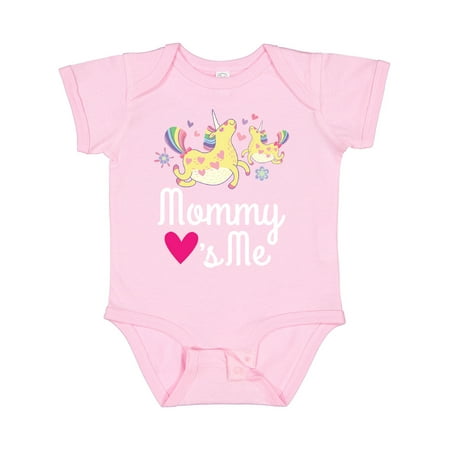 Inktastic Unicorn Mommy Loves Me Girls Gift Baby Girl Bodysuit