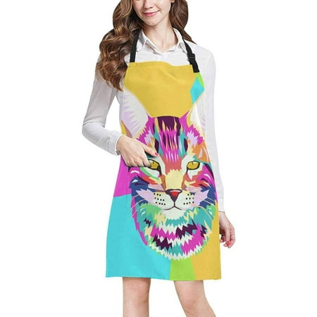 ASHLEIGH Pop Art Portrait of Cat Kitten Hipster Home Kitchen Apron for Women Men with Pockets Unisex Adjustable Bib Apron for Cooking Baking Gardening
ASHLEIGH Pop Art Portrait of Cat Kitten Hipster Home Kitchen Apron for Women Men with Pockets Unisex Adjustable Bib Apron for Cooking Baking Gardening