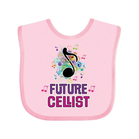 Inktastic Cello Player Future Cellist Music Gift Baby Girl Bib