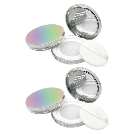 2PCS Ultra-thin Loose Powder Box Makeup Powder Sub-packing Box Small Powder Box