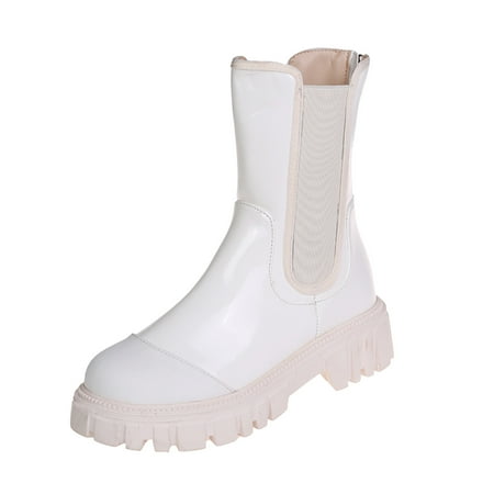Women Fashion Waterproof Snow Boots Ladies Fashion Solid Color Leather Panel Round Toe Back Zipper Platform Mid Boots
Women Fashion Waterproof Snow Boots Ladies Fashion Solid Color Leather Panel Round Toe Back Zipper Platform Mid Boots