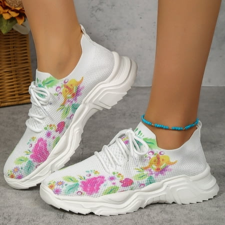 Uinagy Ladies Fashion Breathable Mesh Floral Print Lace Up Thick Sole Casual Sports Shoes
Uinagy Ladies Fashion Breathable Mesh Floral Print Lace Up Thick Sole Casual Sports Shoes