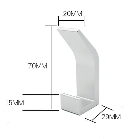 Dheera Adhesive Clothes Hook Aluminum Alloy Punch-free Wall Hook Hanging Storage Device for Bag Hat(Silver Double-breasted)
Dheera Adhesive Clothes Hook Aluminum Alloy Punch-free Wall Hook Hanging Storage Device for Bag Hat(Silver Double-breasted)