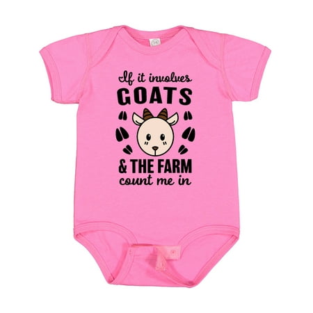 Inktastic If It Involves Goats & the Farm Count Me in Gift Baby Boy or Baby Girl Bodysuit
Inktastic If It Involves Goats & the Farm Count Me in Gift Baby Boy or Baby Girl Bodysuit