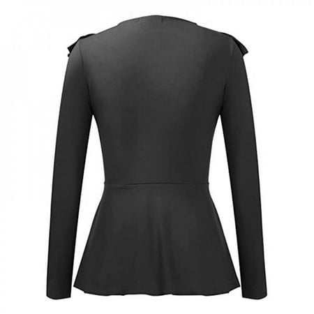 Clearance!Women s Autumn Round Neck Long Sleeve Casual Ruffle Top Solid Large Black M
Clearance!Women s Autumn Round Neck Long Sleeve Casual Ruffle Top Solid Large Black M