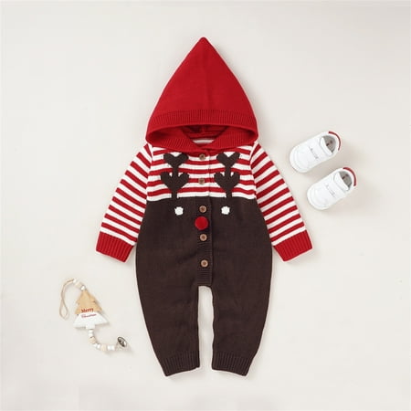 nsendm 18 Month Sweater Newborn Infant Boy Girl Christmas Deer Knitted Sweater Baby Hooded Striped Jumpsuit Casual for Boys Sweater Red 0-3 Months
nsendm 18 Month Sweater Newborn Infant Boy Girl Christmas Deer Knitted Sweater Baby Hooded Striped Jumpsuit Casual for Boys Sweater Red 0-3 Months