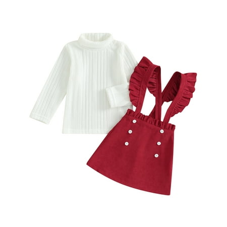 Mevireiy Toddler Girls Outfit Turtleneck Sweater Tops Corduroy Suspender Mini Skirt Red 2-3 Years
Mevireiy Toddler Girls Outfit Turtleneck Sweater Tops Corduroy Suspender Mini Skirt Red 2-3 Years