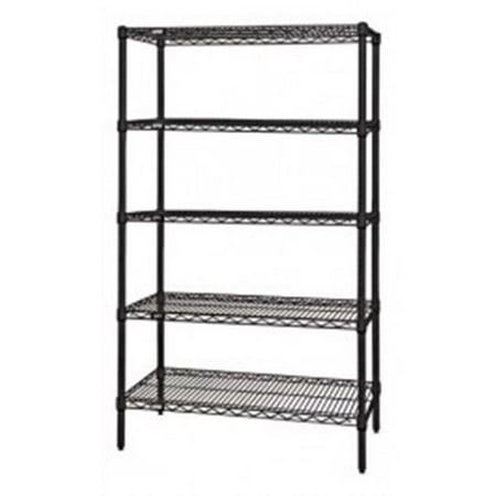 Black Wire Shelving 5 Shelf Unit - 24 x 24 x 86 in.