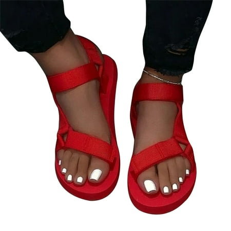 Women Flat Wedges Platform Slide Sandals Ankle Strap Comfy Summer Slippers Casual Shoes New
Women Flat Wedges Platform Slide Sandals Ankle Strap Comfy Summer Slippers Casual Shoes New