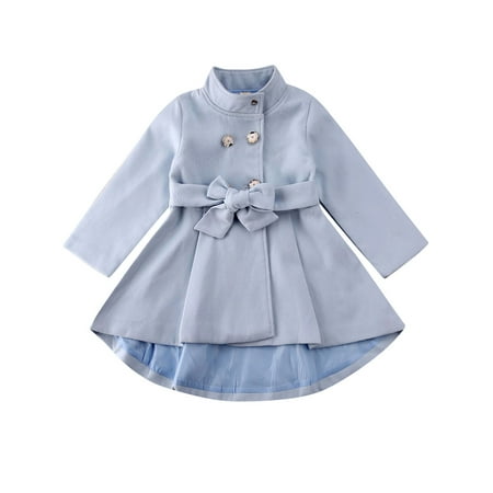 Toddler Baby Girl Jacket Dres Coat Blue Trench Coat Double Breasted Bow Belt Windbreaker Outerwear
Toddler Baby Girl Jacket Dres Coat Blue Trench Coat Double Breasted Bow Belt Windbreaker Outerwear