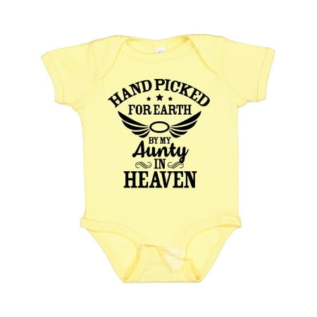 Inktastic Handpicked for Earth by My Aunty in Heaven with Angel Wings Gift Baby Boy or Baby Girl Bodysuit
Inktastic Handpicked for Earth by My Aunty in Heaven with Angel Wings Gift Baby Boy or Baby Girl Bodysuit