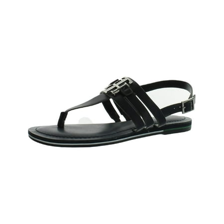 Tommy Hilfiger Womens Sherlie Strappy Thong Sandals Navy 5.5 Medium (B M)