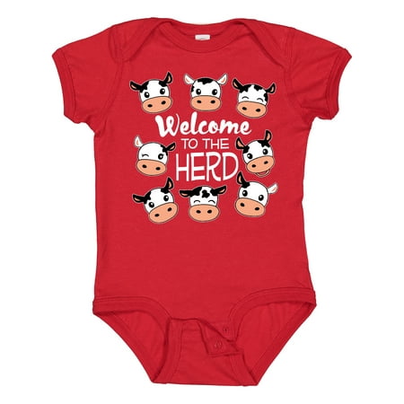 Inktastic Welcome to the Herd with Cute Black and White Holstein Cows Boys or Girls Baby Bodysuit
Inktastic Welcome to the Herd with Cute Black and White Holstein Cows Boys or Girls Baby Bodysuit