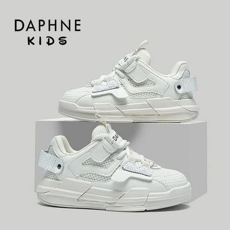 DAPHNE Girls Casual Comfortable Sneakers Lace Up Design Lightweight Shoes