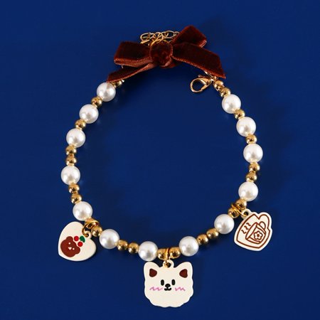 ANLV Pet Jewelry Necklace Dress Up Adorable Appearance Eco-friendly Kitten Imitation Pearl Necklace with Cartoon Pendant
ANLV Pet Jewelry Necklace Dress Up Adorable Appearance Eco-friendly Kitten Imitation Pearl Necklace with Cartoon Pendant