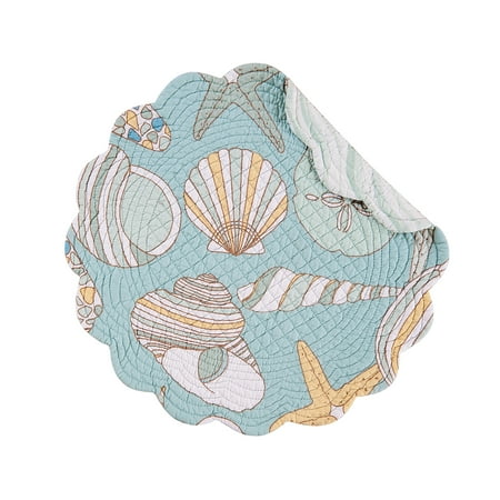 Cabana Bay Round Quilted Single Placemat Set of 4