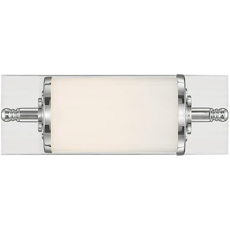 Polished Chrome Tone Finish Bathroom Vanity 5 Wide Steel Material LED 1 Light Fixture