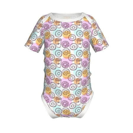 Adobk Donuts and Coffee Print Baby Climbing Clothes Jumpsuit Rompers Classic Rompers Child Short sleeve Bodysuits-3 Months
Adobk Donuts and Coffee Print Baby Climbing Clothes Jumpsuit Rompers Classic Rompers Child Short sleeve Bodysuits-3 Months