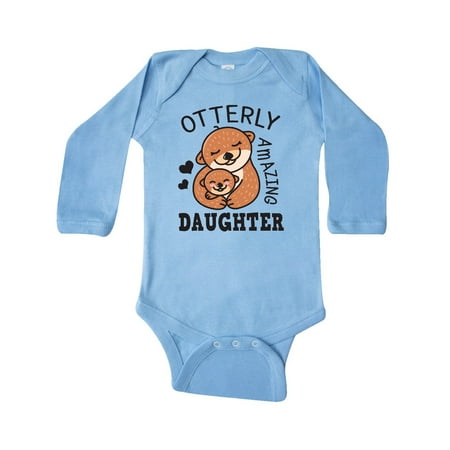 Inktastic Mothers Day Otterly Amazing Daughter Gift Baby Girl Long Sleeve Bodysuit