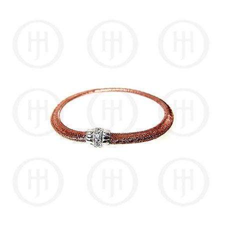 Doma Jewellery MAS05716 Sterling Silver -Fancy Italian Rose Colour Plated Stretch Bra