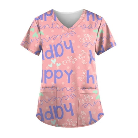 QWERTYU Working Scrubs Top for Women Professionals V Neck T Shirt Casual Graphic Uniform Pockets Holiday Nursing Scrubs Pink L
QWERTYU Working Scrubs Top for Women Professionals V Neck T Shirt Casual Graphic Uniform Pockets Holiday Nursing Scrubs Pink L