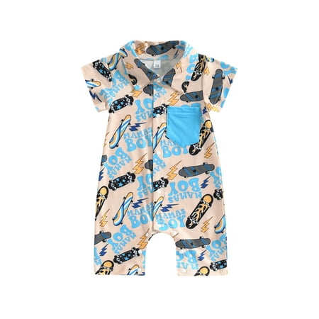 Wassery Baby Boys Romper 3 6 12 18 Months Infant Clothes Cow Head/Skateboarding Letter Print Short Sleeve Turn-Down Collar Jumpsuits Newborn Bodysuits
Wassery Baby Boys Romper 3 6 12 18 Months Infant Clothes Cow Head/Skateboarding Letter Print Short Sleeve Turn-Down Collar Jumpsuits Newborn Bodysuits