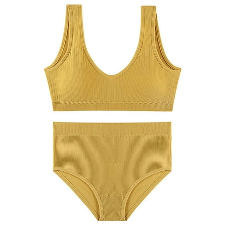Lopecy-Sta Women Vest Underwear Set Sexy Steel Ringless Bra Thin Beautiful Back Mid Waist Panties Sales Clearance Underwear Women Birthday Gift Yellow
Lopecy-Sta Women Vest Underwear Set Sexy Steel Ringless Bra Thin Beautiful Back Mid Waist Panties Sales Clearance Underwear Women Birthday Gift Yellow