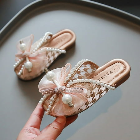 nsendm Girls Bowknot Slippers Pearl Soft Sole Princess Shoes Lace Mesh Baotou Slippers Girls Size 13 Sandals Pink 5.5 Years
nsendm Girls Bowknot Slippers Pearl Soft Sole Princess Shoes Lace Mesh Baotou Slippers Girls Size 13 Sandals Pink 5.5 Years