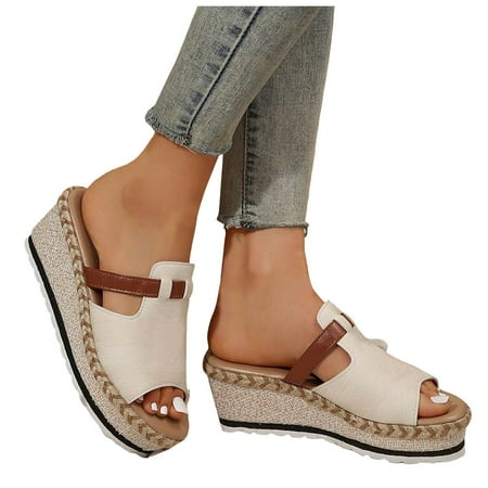 ZHAGHMIN Womens Sandal with Arch Support Wedge Slippers for Women Summer Suede Thick Sole Open Toe Platform Slippers Comfortable Sandals White Size8.5
ZHAGHMIN Womens Sandal with Arch Support Wedge Slippers for Women Summer Suede Thick Sole Open Toe Platform Slippers Comfortable Sandals White Size8.5