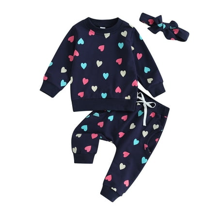 Bagilaanoe 2Pcs Toddler Baby Girl Valentine s Day Clothes Heart Print Long Sleeve Sweatshirt Tops + Sweatpants + Headband 6M 12M 18M 24M 3T Kids Pants Set
Bagilaanoe 2Pcs Toddler Baby Girl Valentine s Day Clothes Heart Print Long Sleeve Sweatshirt Tops + Sweatpants + Headband 6M 12M 18M 24M 3T Kids Pants Set