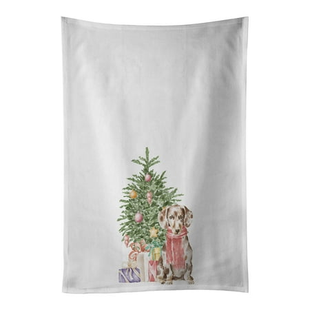 Dachshund Chocolate Piebald Dapple Christmas Presents and Tree White Kitchen Towel Set of 2 19 in x 28 in
Dachshund Chocolate Piebald Dapple Christmas Presents and Tree White Kitchen Towel Set of 2 19 in x 28 in