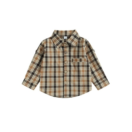 Wassery Toddler Boys Shirts Long Sleeve Plaid Turn-Down Collar Button Down Shirts Infant Baby Boys Fall Winter Casual Tops
Wassery Toddler Boys Shirts Long Sleeve Plaid Turn-Down Collar Button Down Shirts Infant Baby Boys Fall Winter Casual Tops