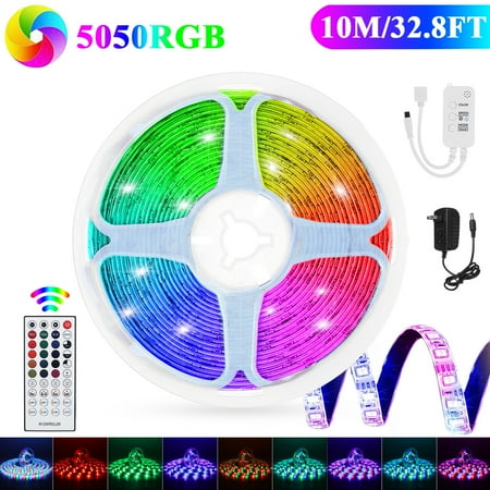 LED Strip Light 32.8/49.2ft Smart RGB 5050 SMD 600LEDs Sync Music Light Colors Changing Bluetooth APP Control Tape Rope Light W/ 40-Key Remote for Home Bedroom TV Car Xmas Decor
LED Strip Light 32.8/49.2ft Smart RGB 5050 SMD 600LEDs Sync Music Light Colors Changing Bluetooth APP Control Tape Rope Light W/ 40-Key Remote for Home Bedroom TV Car Xmas Decor