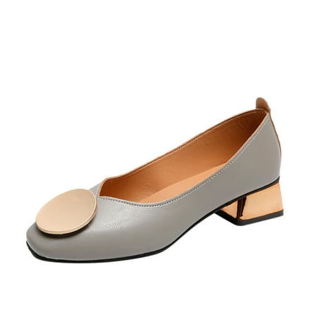 Casual Shoes for Women Women S Shoes Low Heel Shallow Casual Thick Heel Spring Summer Autumn And Winter Boots Women Casual Shoes Pu Grey 38
Casual Shoes for Women Women S Shoes Low Heel Shallow Casual Thick Heel Spring Summer Autumn And Winter Boots Women Casual Shoes Pu Grey 38