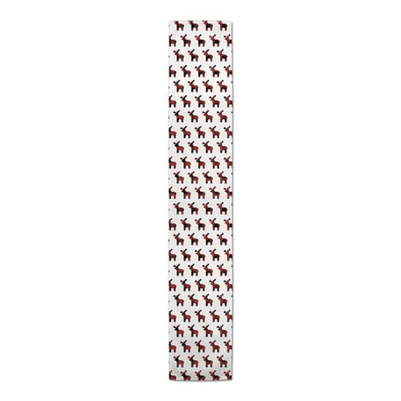 Creative Products Buffalo Check Deer Pattern 16x72 Poly Twill Table Runner