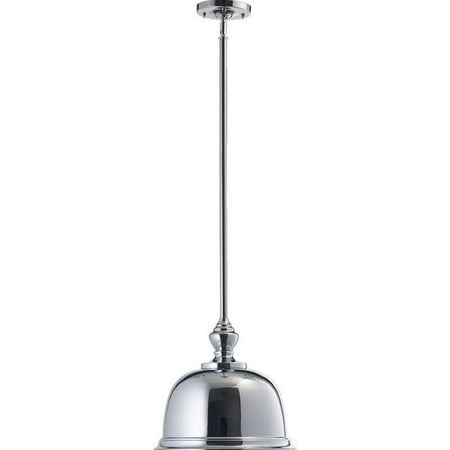 Quorum 1 Light Down Pendant in Chrome