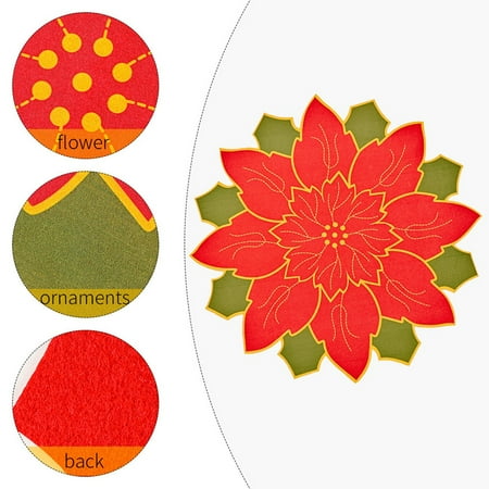4pcs Christmas Table Mat Flower Shape Placemat Heat Insulation Coaster Heat Resistant Bowl Pads Holiday Dining Table Placemat
4pcs Christmas Table Mat Flower Shape Placemat Heat Insulation Coaster Heat Resistant Bowl Pads Holiday Dining Table Placemat