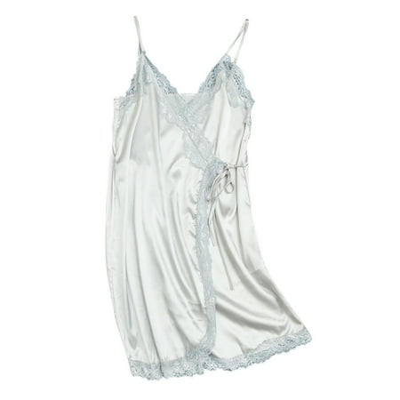 Huasheng Women Nightdress Solid Color Deep V Neck Floral Edge Lightweight Lace Nightgown for Bedroom
Huasheng Women Nightdress Solid Color Deep V Neck Floral Edge Lightweight Lace Nightgown for Bedroom