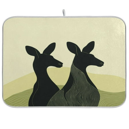 Dish Drying Mat 16 x 18 Highly Absorbent Microfiber for Dishes Utensils Green Kangaroo
Dish Drying Mat 16 x 18 Highly Absorbent Microfiber for Dishes Utensils Green Kangaroo