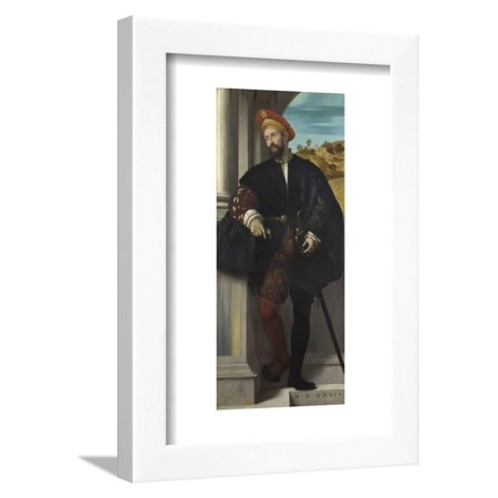 Portrait of a Man, 1526 Framed Print Wall Art By Moretto Da Brescia