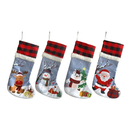 Citystores Christmas Stocking Plaid Top Wide Opening Large Size Reusable Plush Festival Prop Anti-fade Hanging Xmas Bear Santa Snowmen Elk Gift Bag Pendant for Party
Citystores Christmas Stocking Plaid Top Wide Opening Large Size Reusable Plush Festival Prop Anti-fade Hanging Xmas Bear Santa Snowmen Elk Gift Bag Pendant for Party